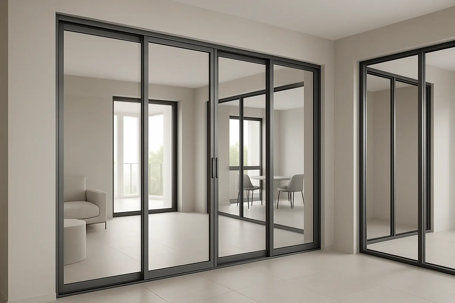Aluminium elegance in modern interior
